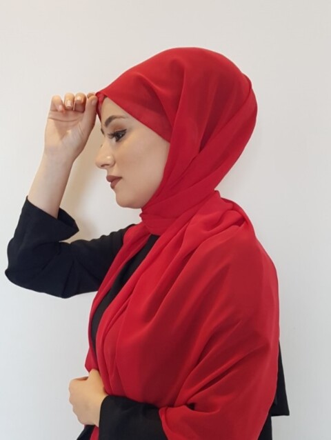Chiffon Shawl - أحمر | الكود: 13-21 - Hijab