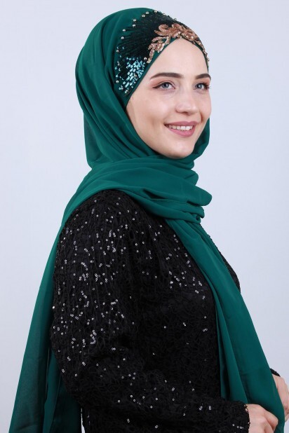 Design Princesse Châle Vert Émeraude - 
