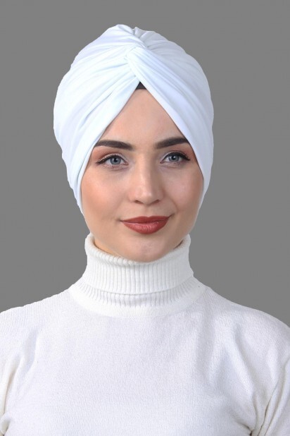 عقدة بونيه بيضاء - Hijab