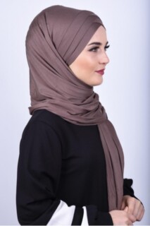 Combed Cotton 3-Striped Shawl Mink - 100285223 - 