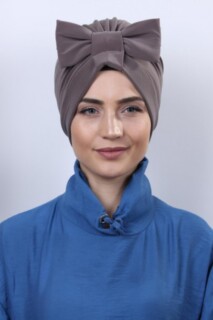 Double-Sided Bonnet Mink with Bow - 100285301 - Hijab