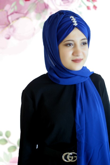 Evening Model - Blue - Code: 62-08 - 100294033 - Hijab