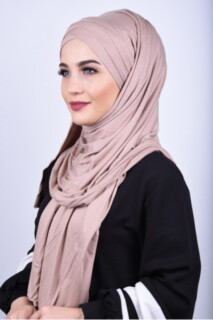 Combed Cotton 3-Striped Shawl Beige - 100285201 - 