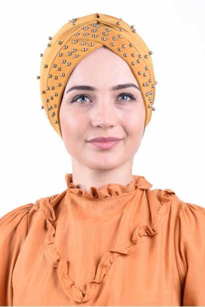 Pearly Pool Cap Mustard Yellow - 100284950 - Hijab