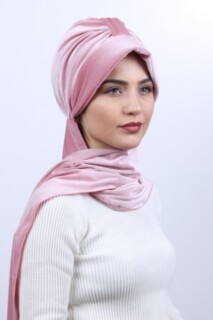 Velvet Shawl Hat Bonnet Powder Pink - 100283135 - 