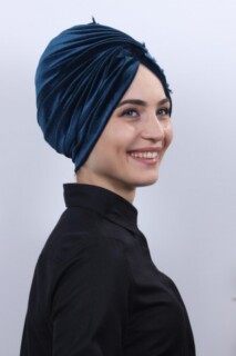 Velours Guipure Vera Os Bleu Pétrole - 