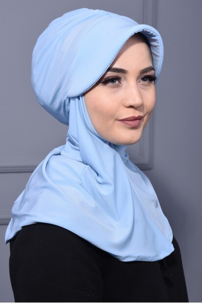 Cap-Hat Style - Sports Hat Scarf Baby Blue - 100285629 - Hijab