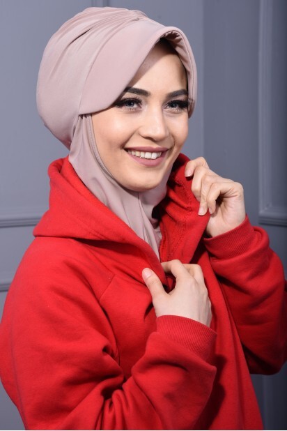 Sports Hat Scarf Beige - 100285630 - 