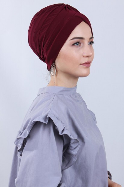 Nevrulu Double-Sided Bonnet Claret Red - 100285420 - 