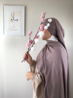 Ready To Wear - Jersey Premium Marron Rosé - Hijab