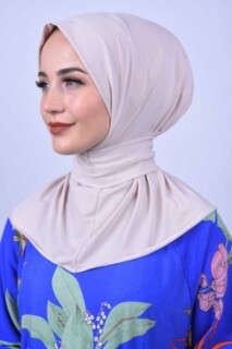 All Occasions Ready - Echarpe à Boutons Pression Châle Beige - Hijab