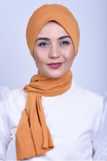 All Occasions Bonnet - Shirred Tie Bone Mustard Yellow - 100285552 - Hijab