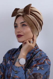 Velours Noeud Os Caramel - 