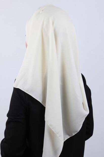 4 Draped Hijab Shawl Beige - 100285074 - 