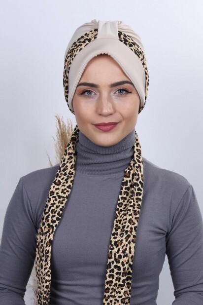 Scarf Hat Bonnet Beige - 100284984 - 