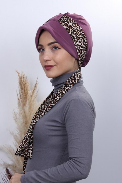 Scarf Hat Bonnet Dark Dried Rose - 100284998 - 