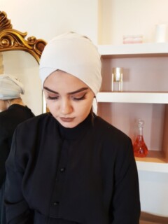 1-Band Open - crème |code: 3022-12 - petite fille - crème |code: 3022-12 - Hijab