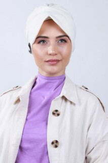 Buckled Hat Bonnet Ecru - 100285180 - 