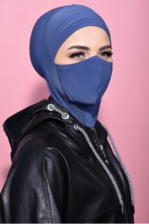 Masked Sport Hijab Indigo