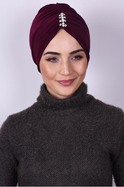 بونيه مطوي الحجر البرقوق - 