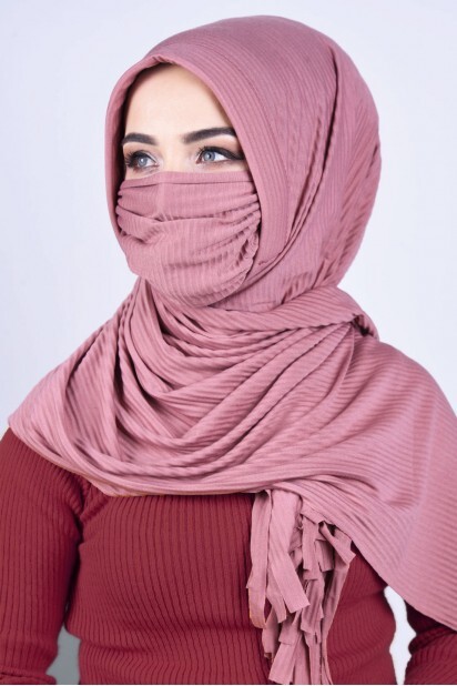Masked Shawl Dried Rose - 100285343 - 