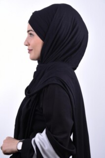 Combed Cotton 3-Striped Shawl Black - 100285218 - 