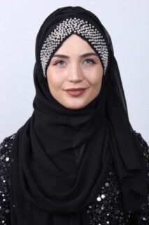 Stone Bonnet Design Shawl Black