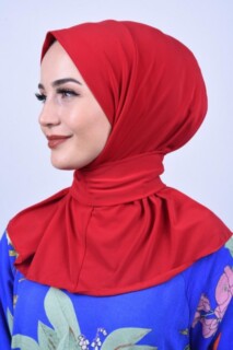 All Occasions Ready - Snap Fastener Scarf Shawl Red - 100285616 - Hijab