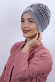 Velvet Nevru Bonnet Gray