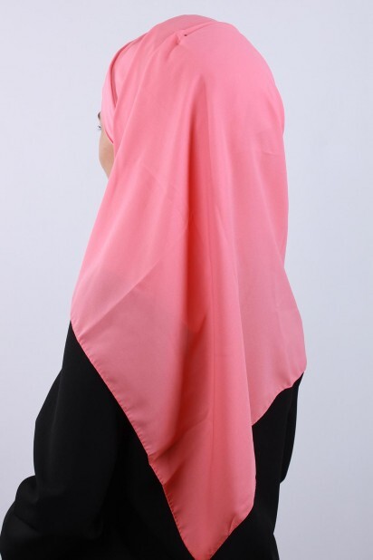 4 Draped Hijab Shawl Pink - 100285085 - 