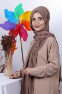 Medina Silk Shawl Coffee with Milk 100285399 - 
