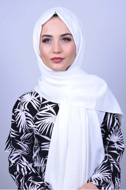 Aerobin Shawl - ايروبين شال ابيض - Hijab