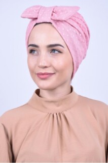 Lacy Bow Bone Powder Pink