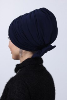 Two Way Bone Bleu Marine Avec Noeud Rempli - 