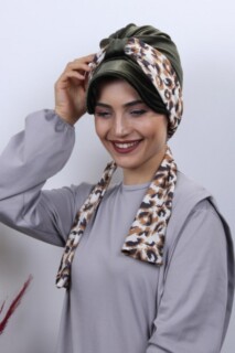 Velvet Scarf Hat Bonnet Khaki