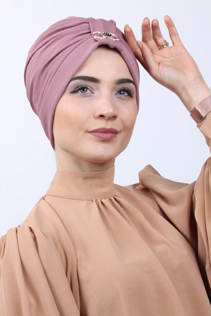 Double Side Bonnet - Buckled Double-Sided Bonnet Dried Rose - 100285173 - Hijab