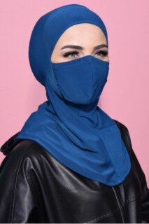 Hijab Sport Masqué Bleu Pétrole - 