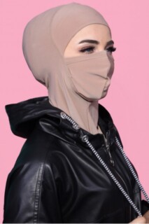Masked Sport Hijab Beige