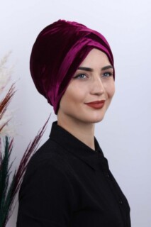 Velours 3-Stripes Bonnet Cherry Bruise - 