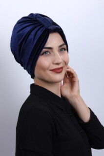 Velvet 3-Stripes Bonnet Navy Blue - 100283009 - 