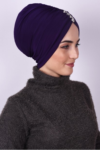 حجر بونيه مطوي أرجواني - 