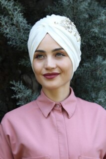 Velvet Sequined Vera Bonnet White - 100285056 - 