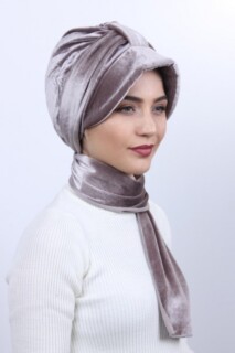 Velvet Shawl Hat Bonnet Mink - 100283132 - 