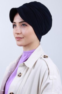 Buckled Hat Cap Navy Blue - 100285189 - 