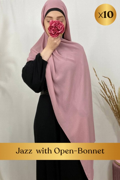جاز مع بونيه مفتوح - ١٠ عدد بالكرتون - Hijab