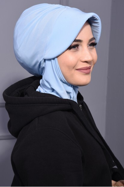 Sports Hat Scarf Baby Blue - 100285629 - 