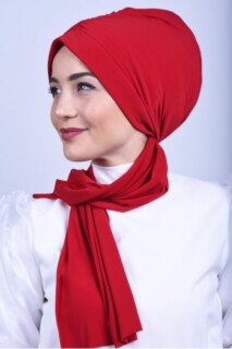 Bonnet à Nouer Froncé Rouge - 
