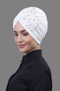 Velvet Guipure Vera Bonnet White - 100283059 - 