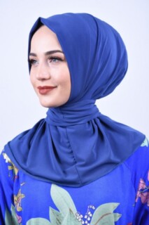 All Occasions Ready - Snap Fastener Scarf Shawl Indigo - 100285614 - Hijab