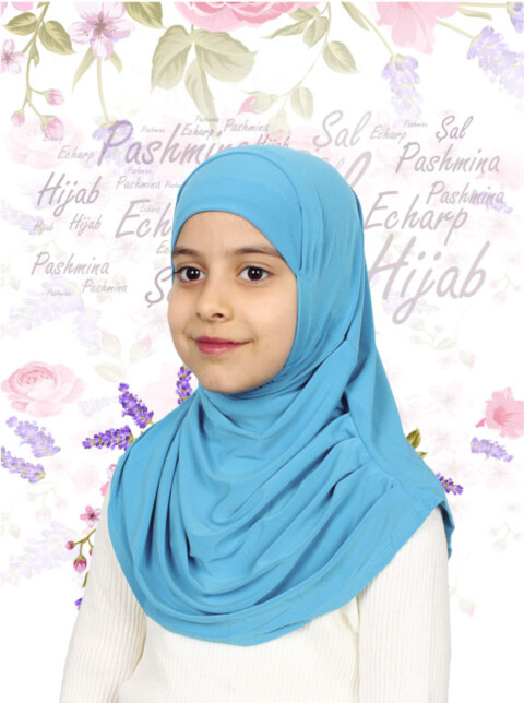 Girls Hijab - Bleu bébé - Code: 78-11 - Hijab